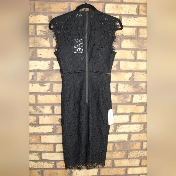 Bardot lace panel black dress, size X-small - Picture 8 of 11